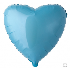 Ф Б/РИС 18" СЕРДЦЕ Пастель Blue